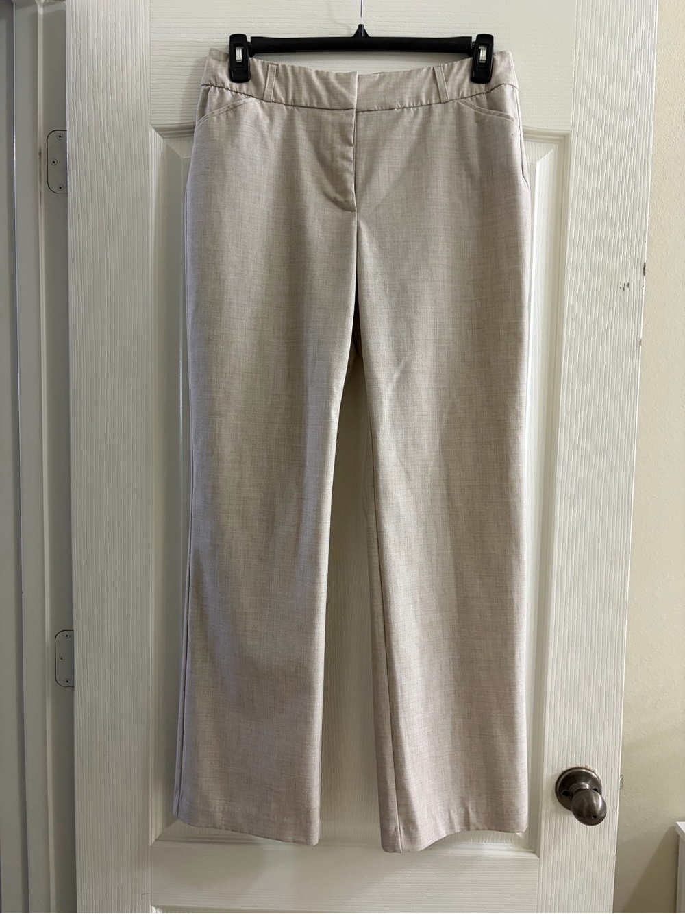 Oatmeal Wide Leg Career Pants Business Casual Trousers